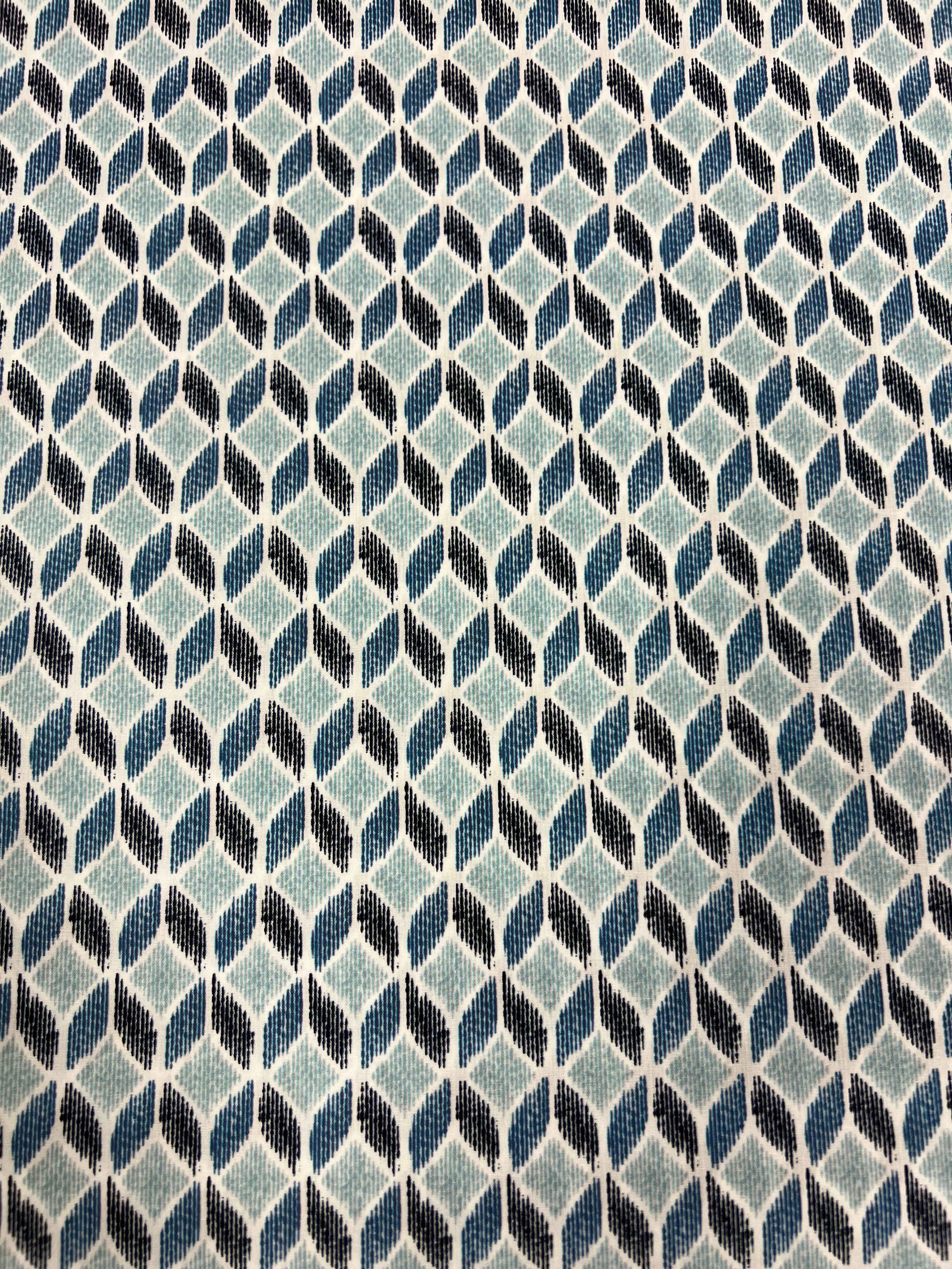 Nereïde Blauw - Poplin Katoen