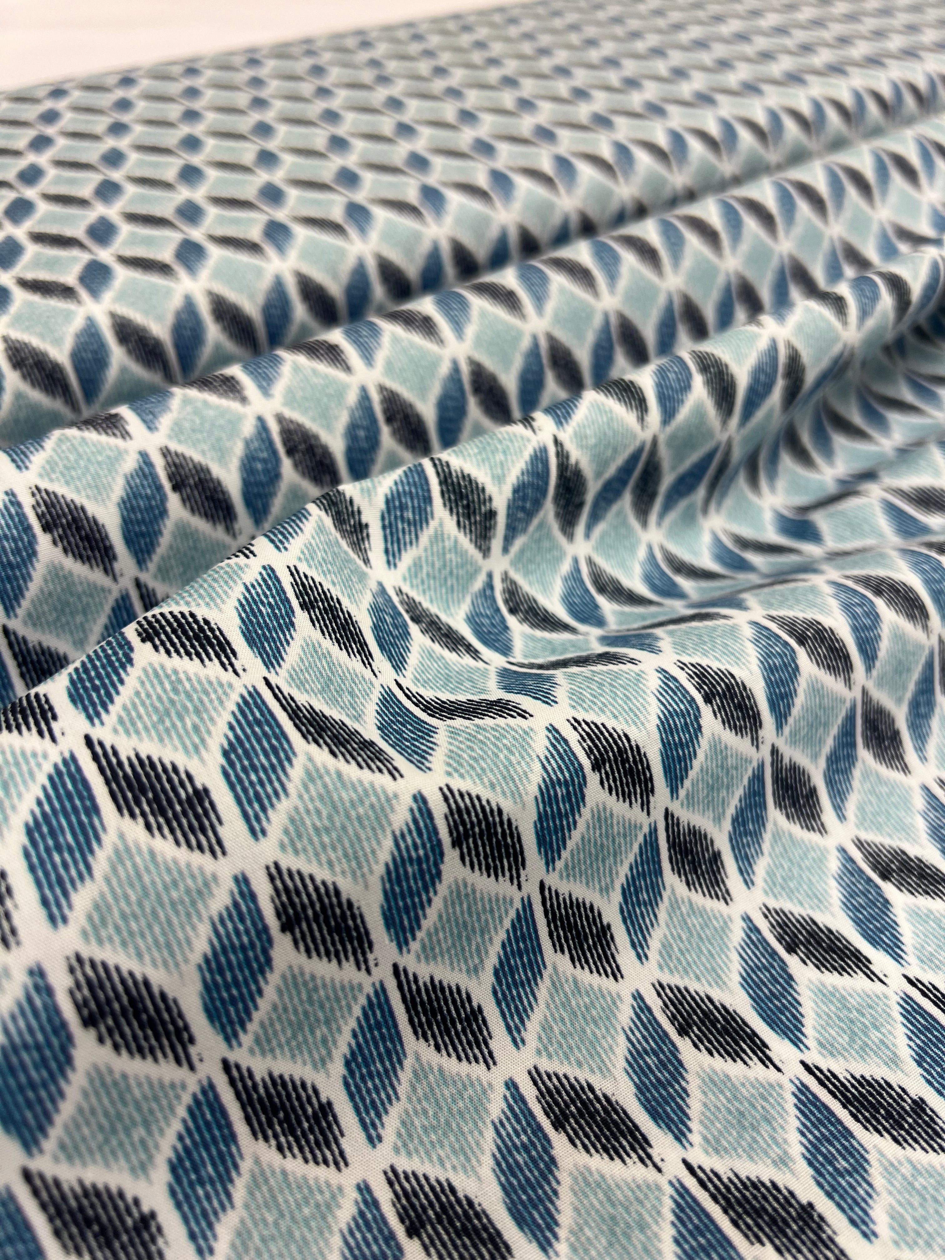 Nereïde Blauw - Poplin Katoen