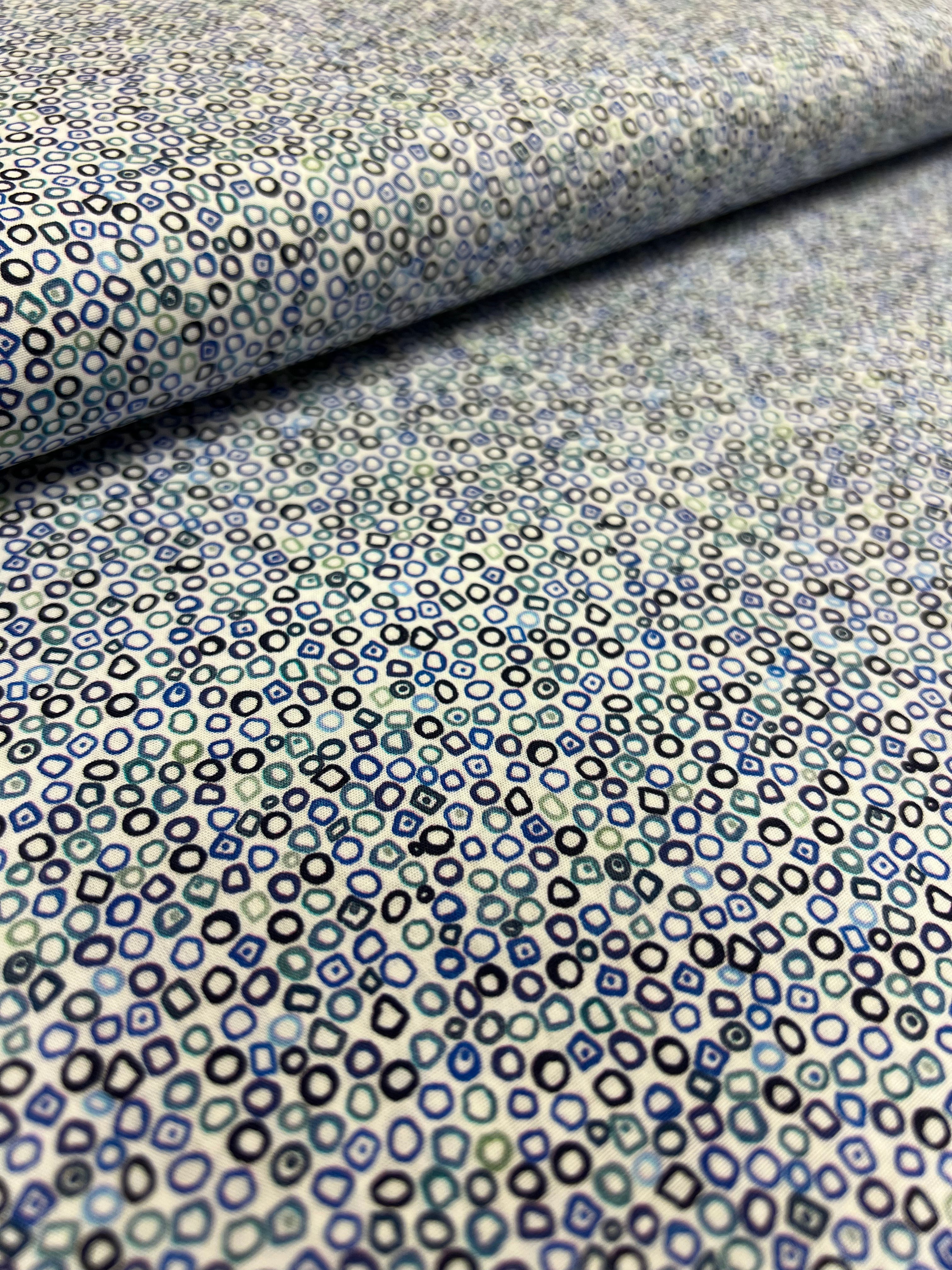 Blue Bubbles - Poplin Katoen