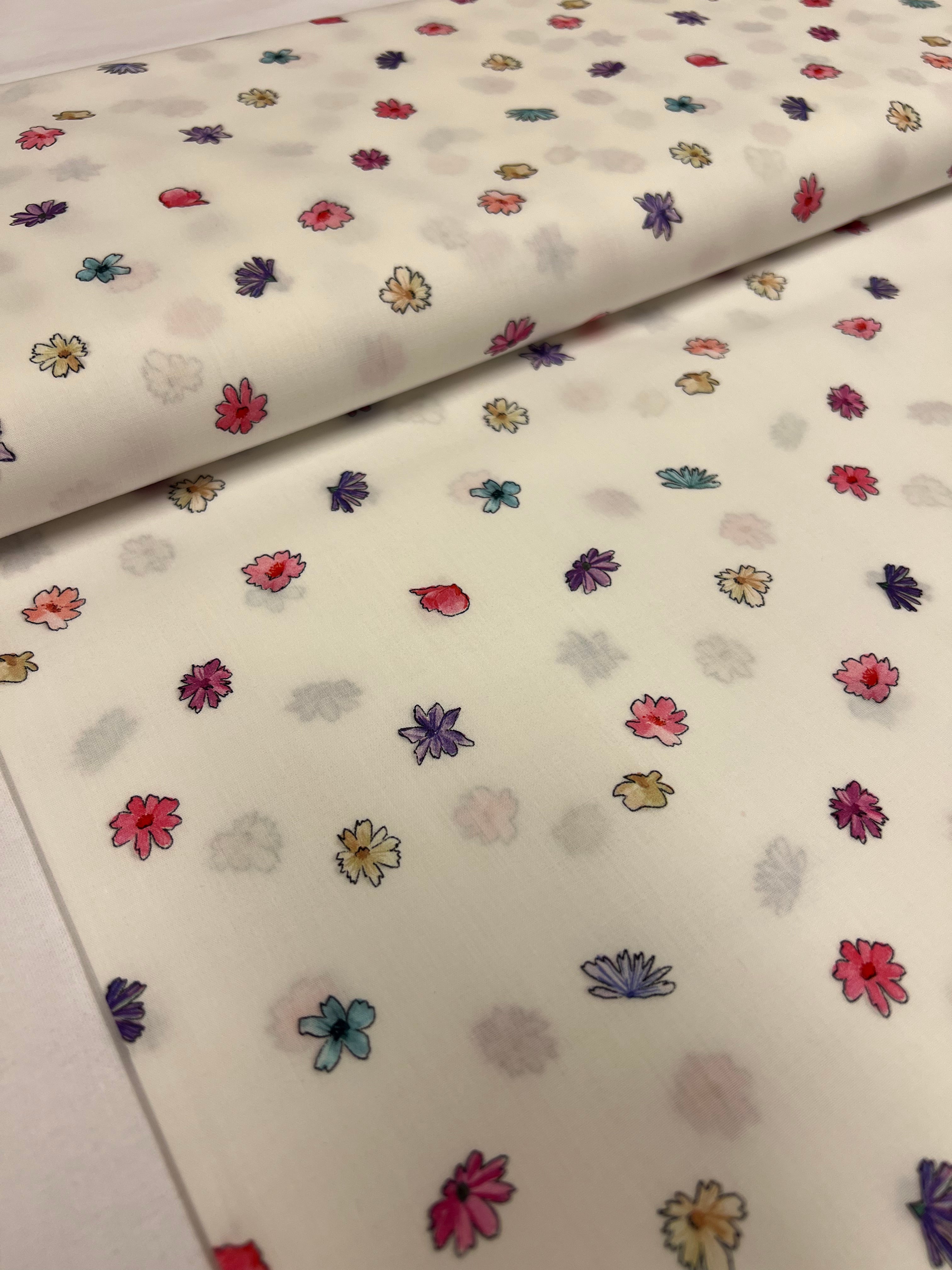 Pink Wildflower - Poplin Katoen