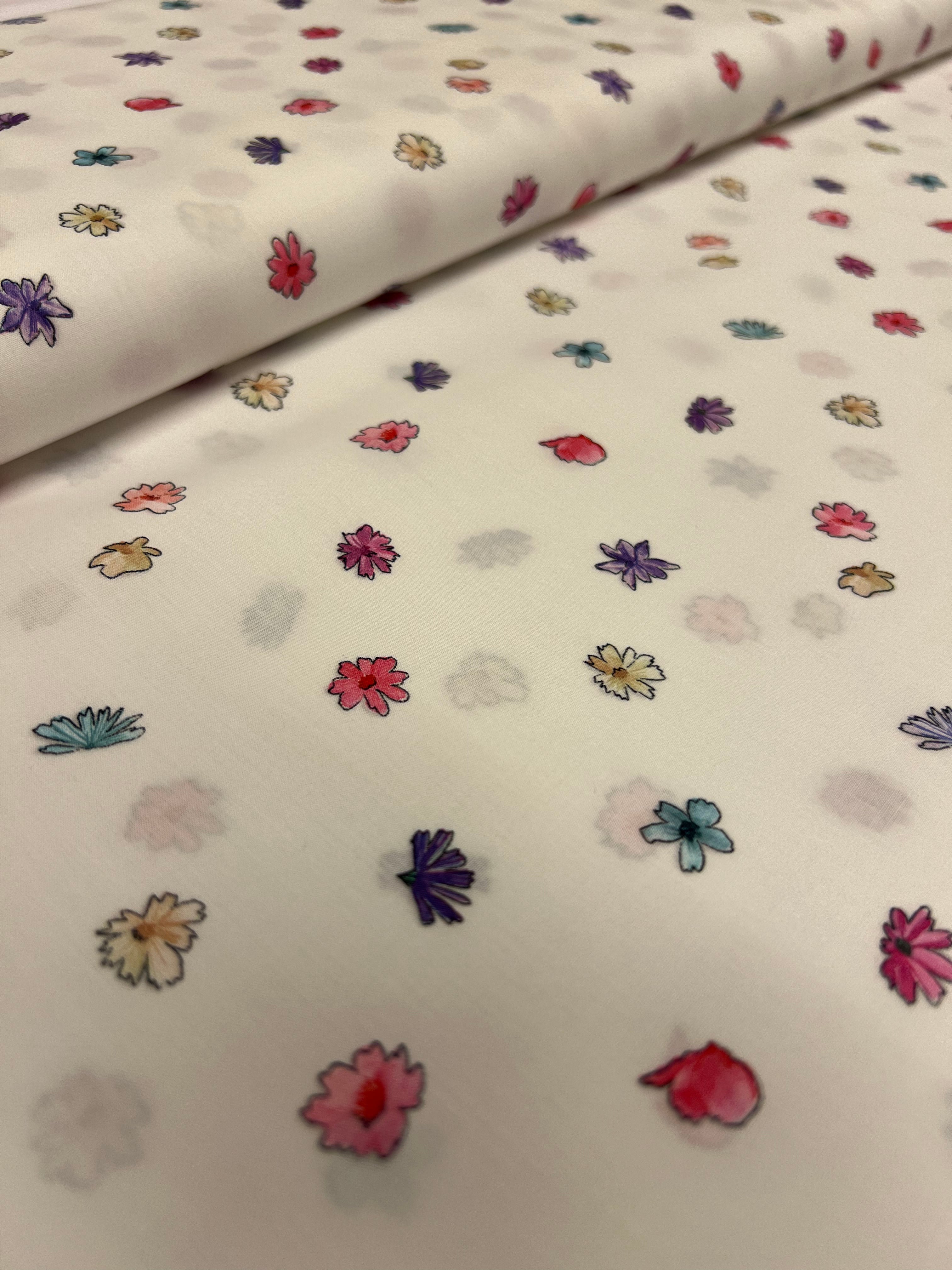 Pink Wildflower - Poplin Katoen