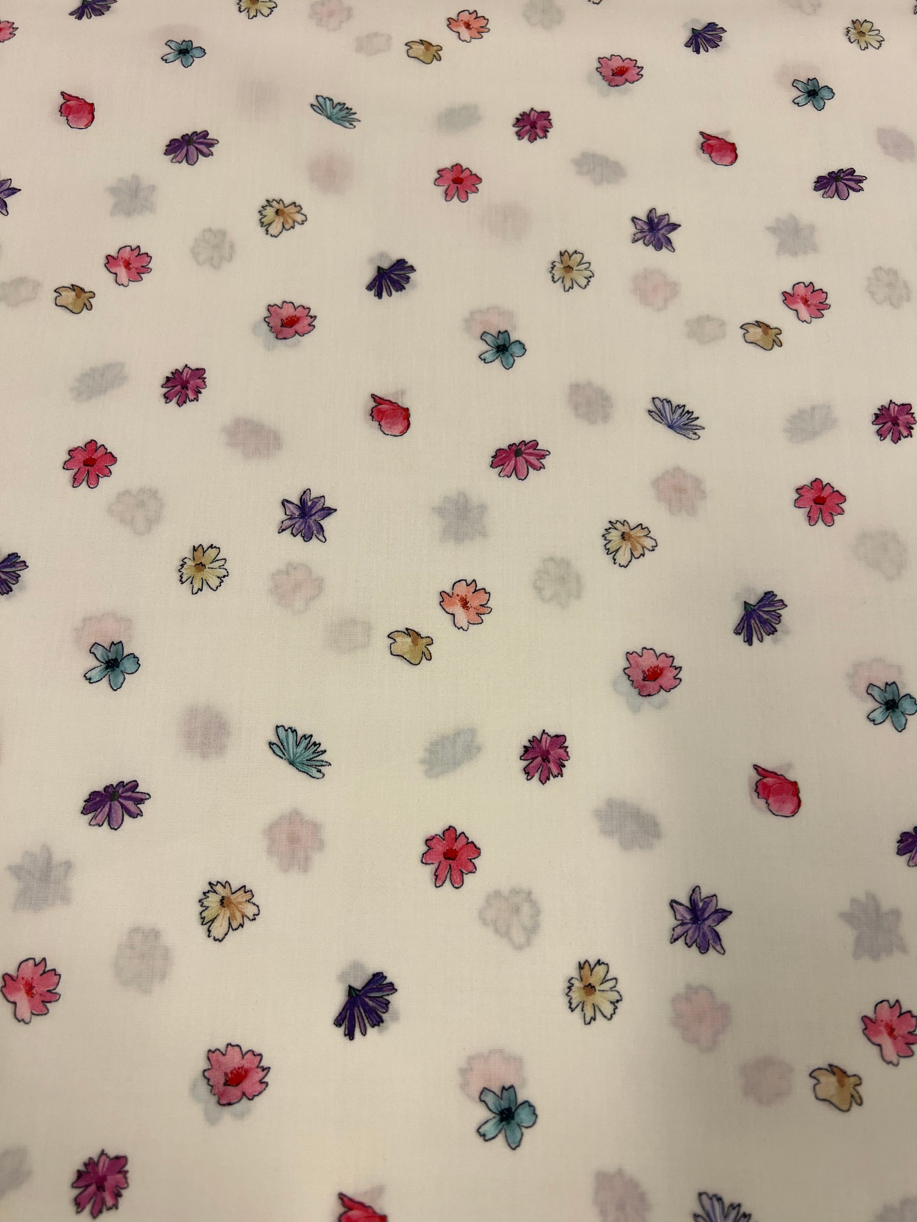 Pink Wildflower - Poplin Katoen