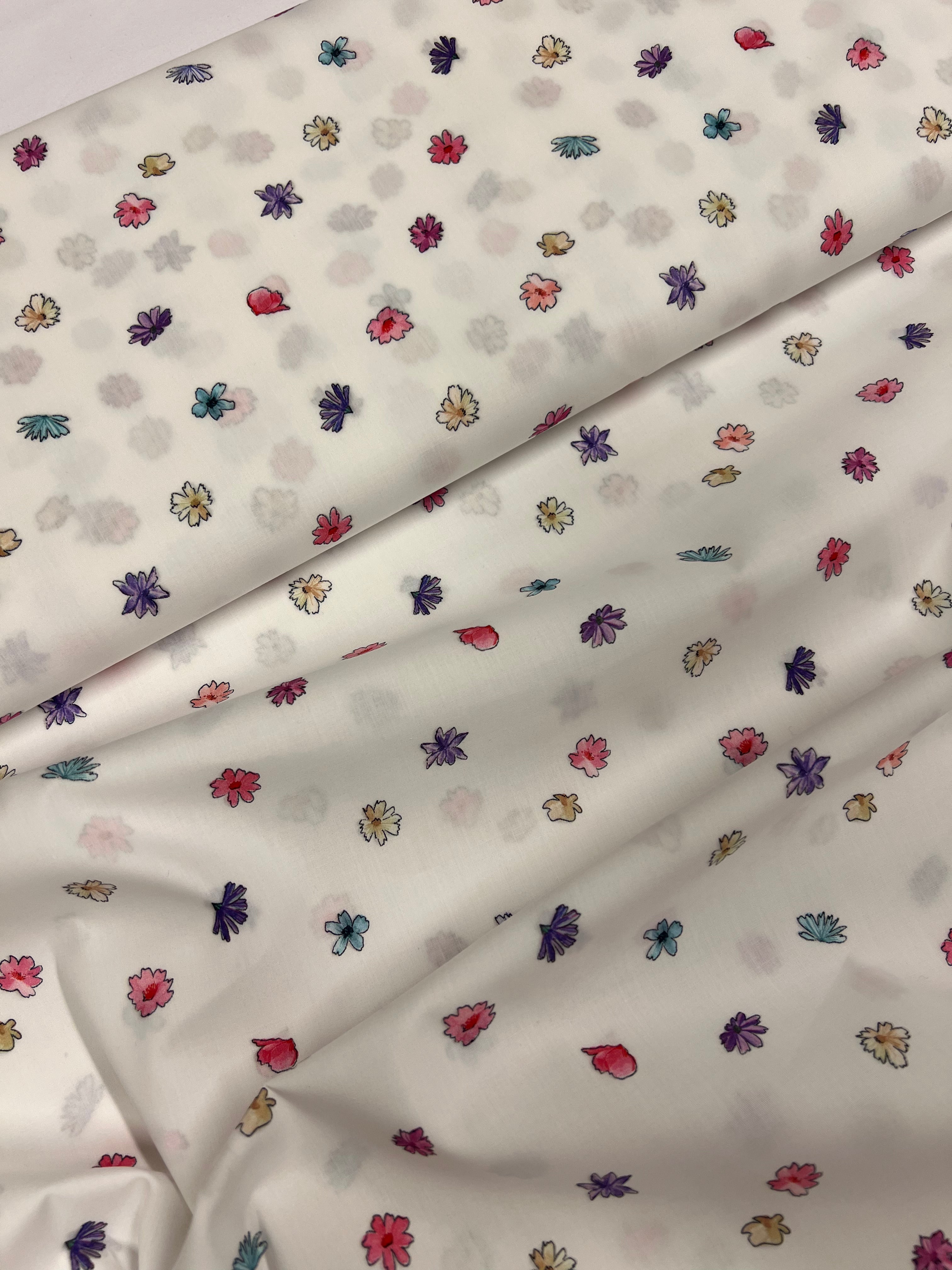 Pink Wildflower - Poplin Katoen