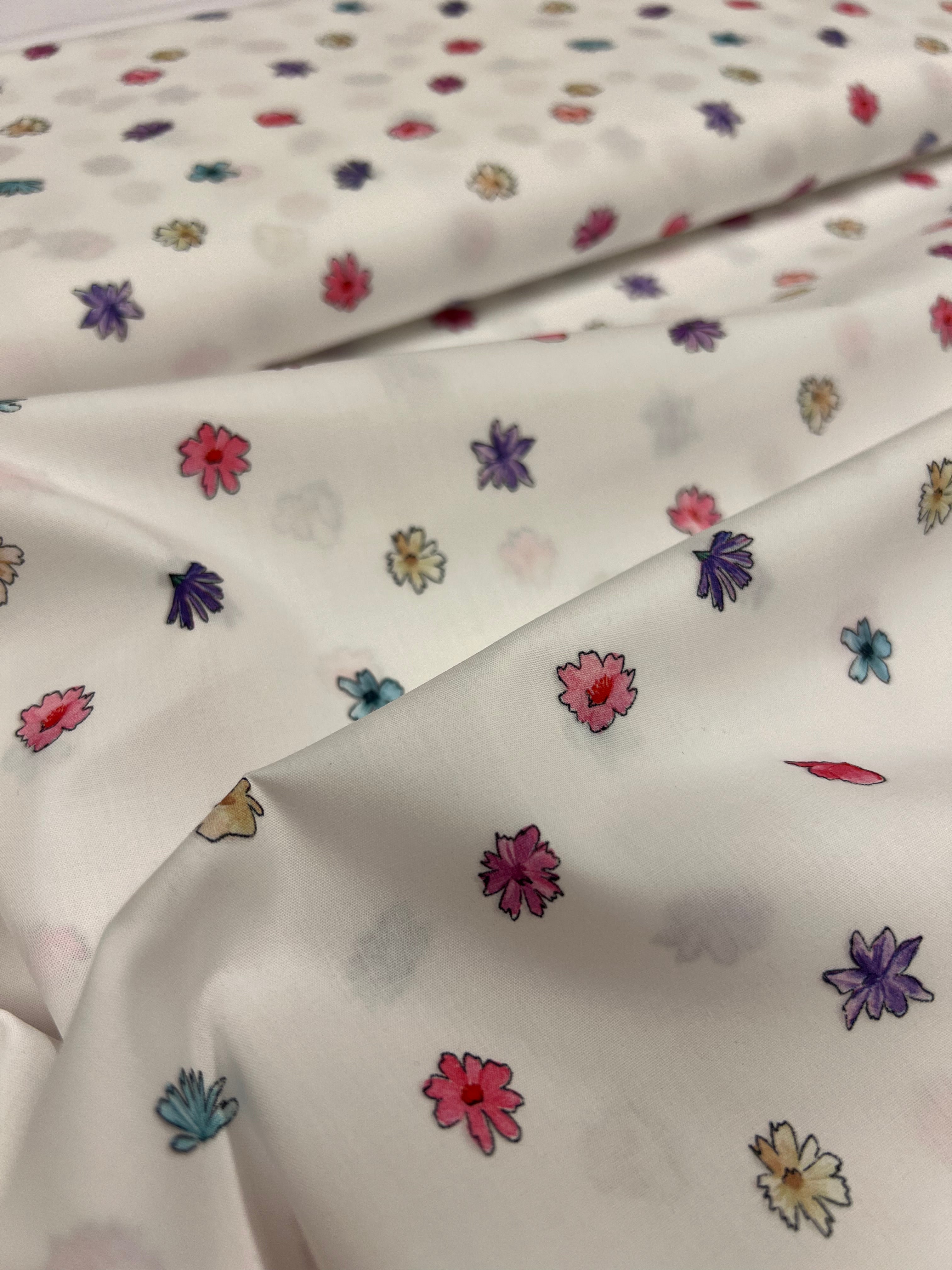 Pink Wildflower - Poplin Katoen