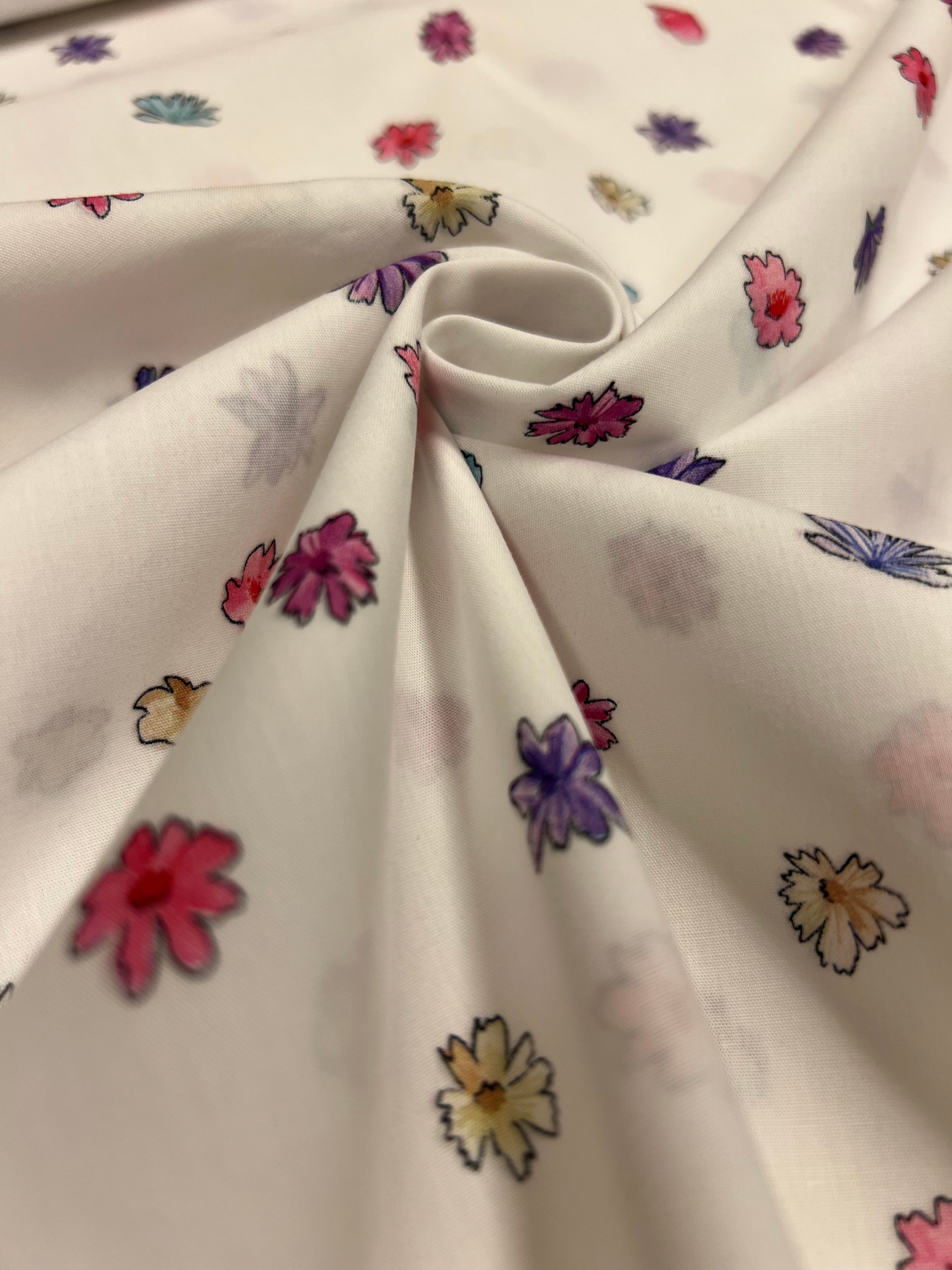 Pink Wildflower - Poplin Katoen