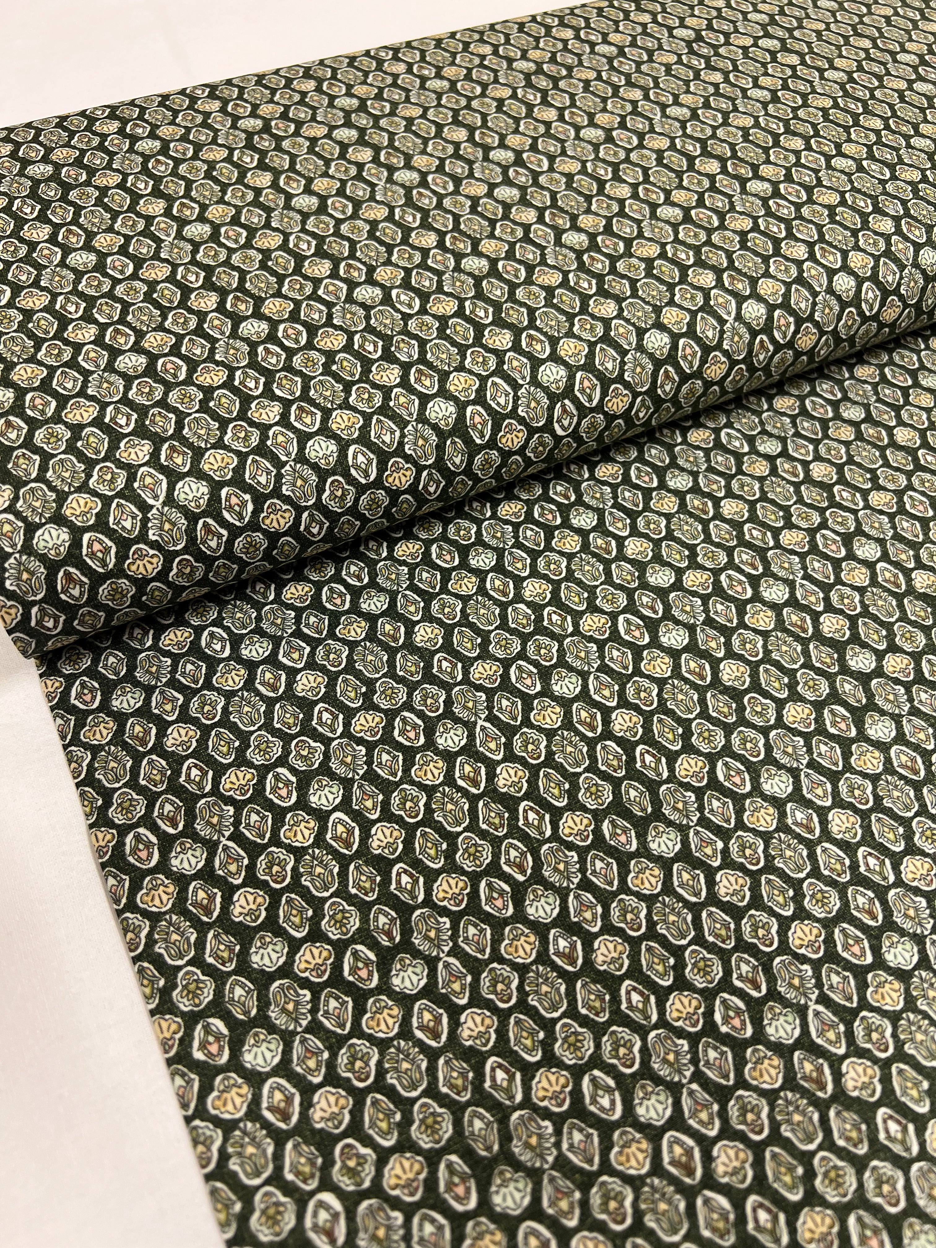 Olive Medallion - Poplin Katoen