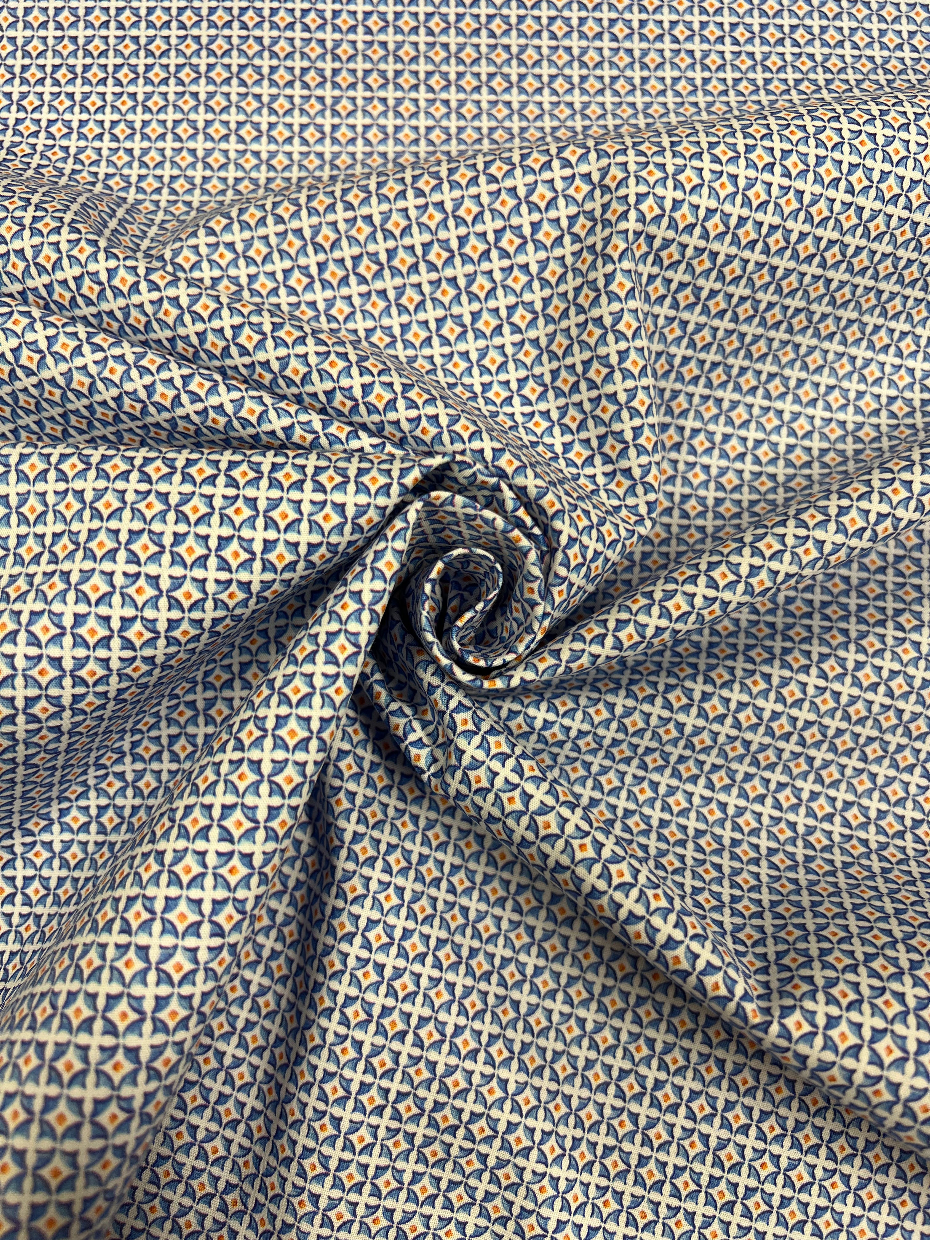 Glas-In-Lood Oranje - Poplin Katoen