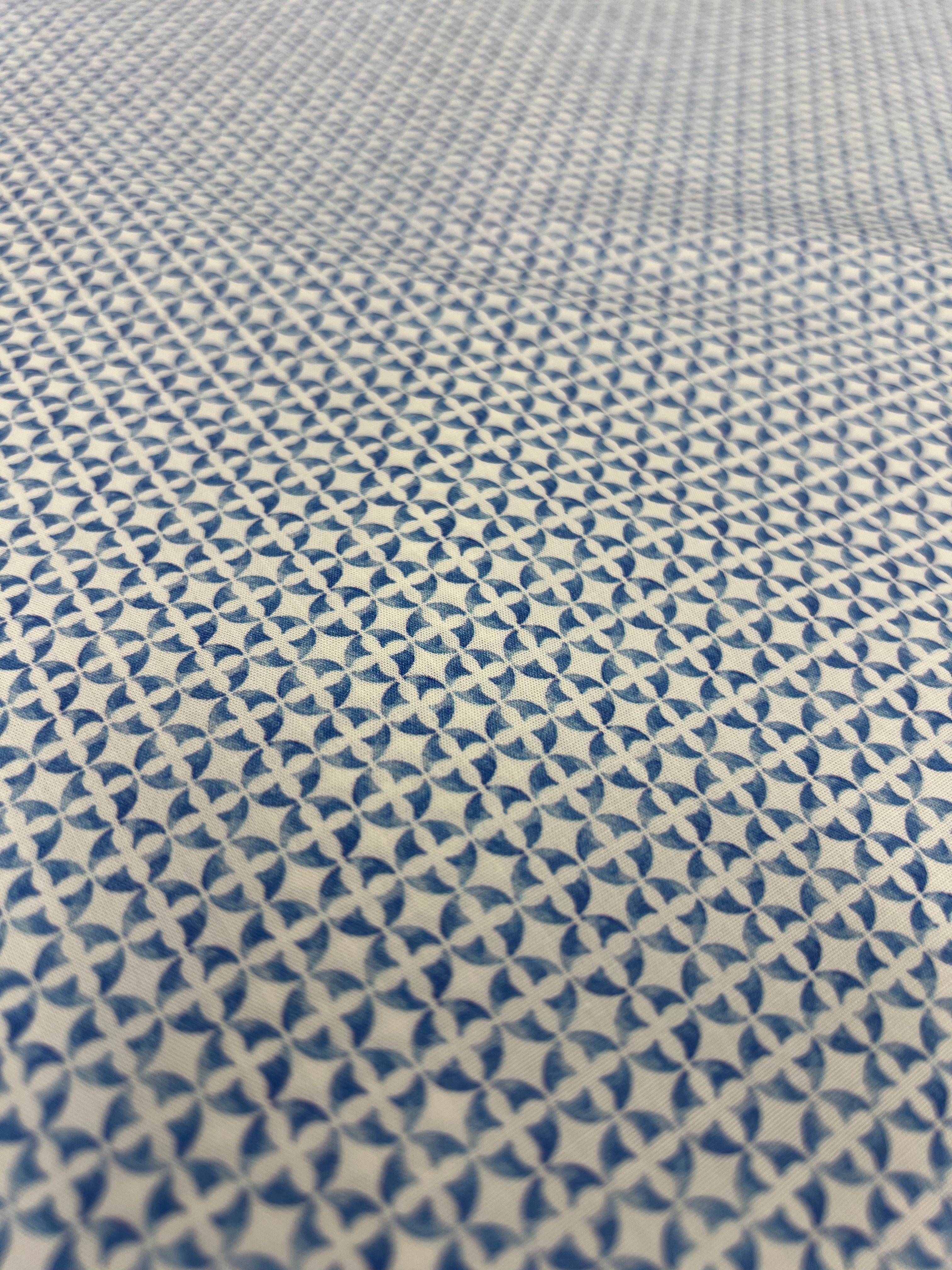 Glas-In-Lood Lichtblauw - Poplin Katoen