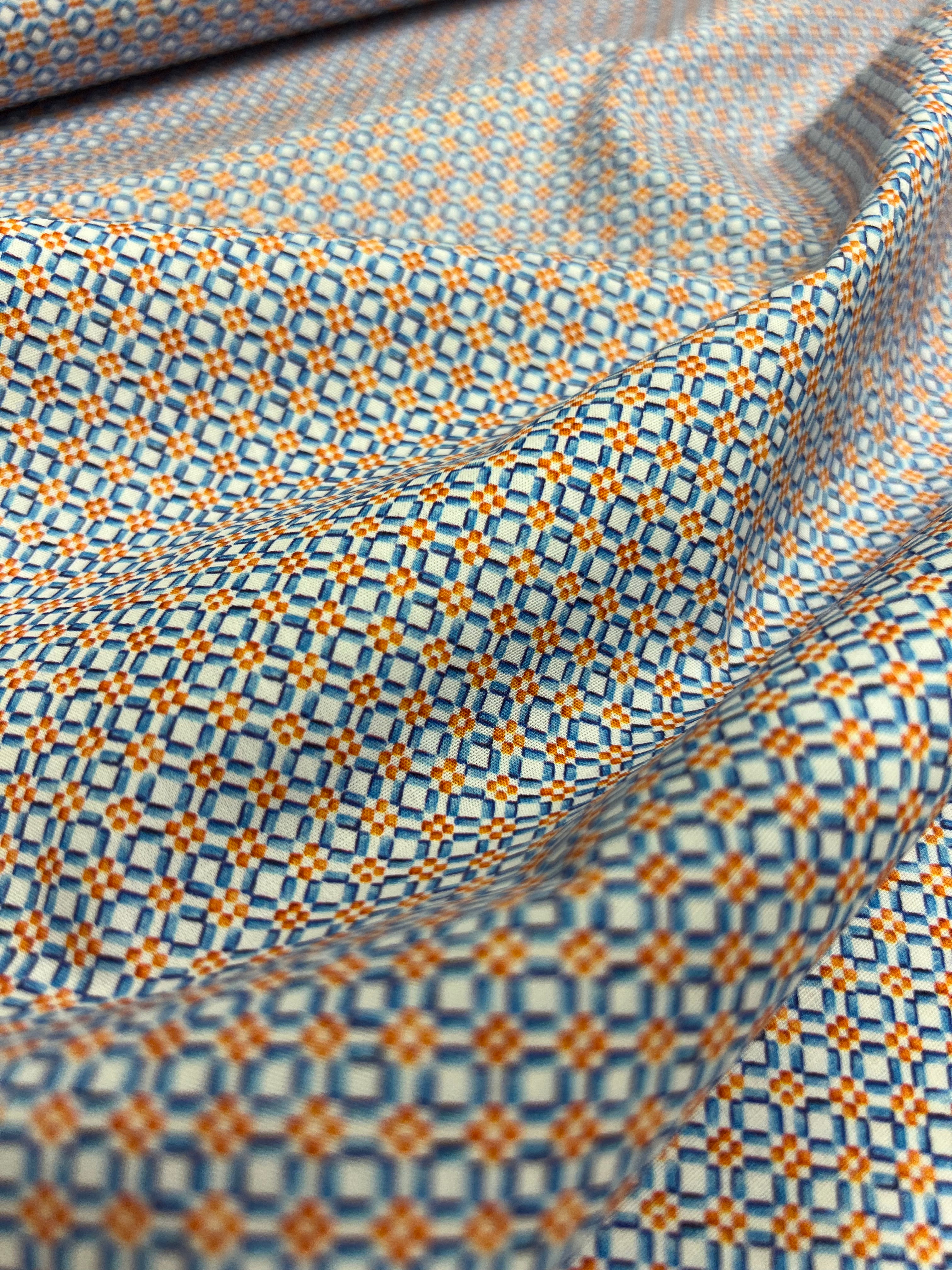 Azulejo Oranje - Poplin Katoen