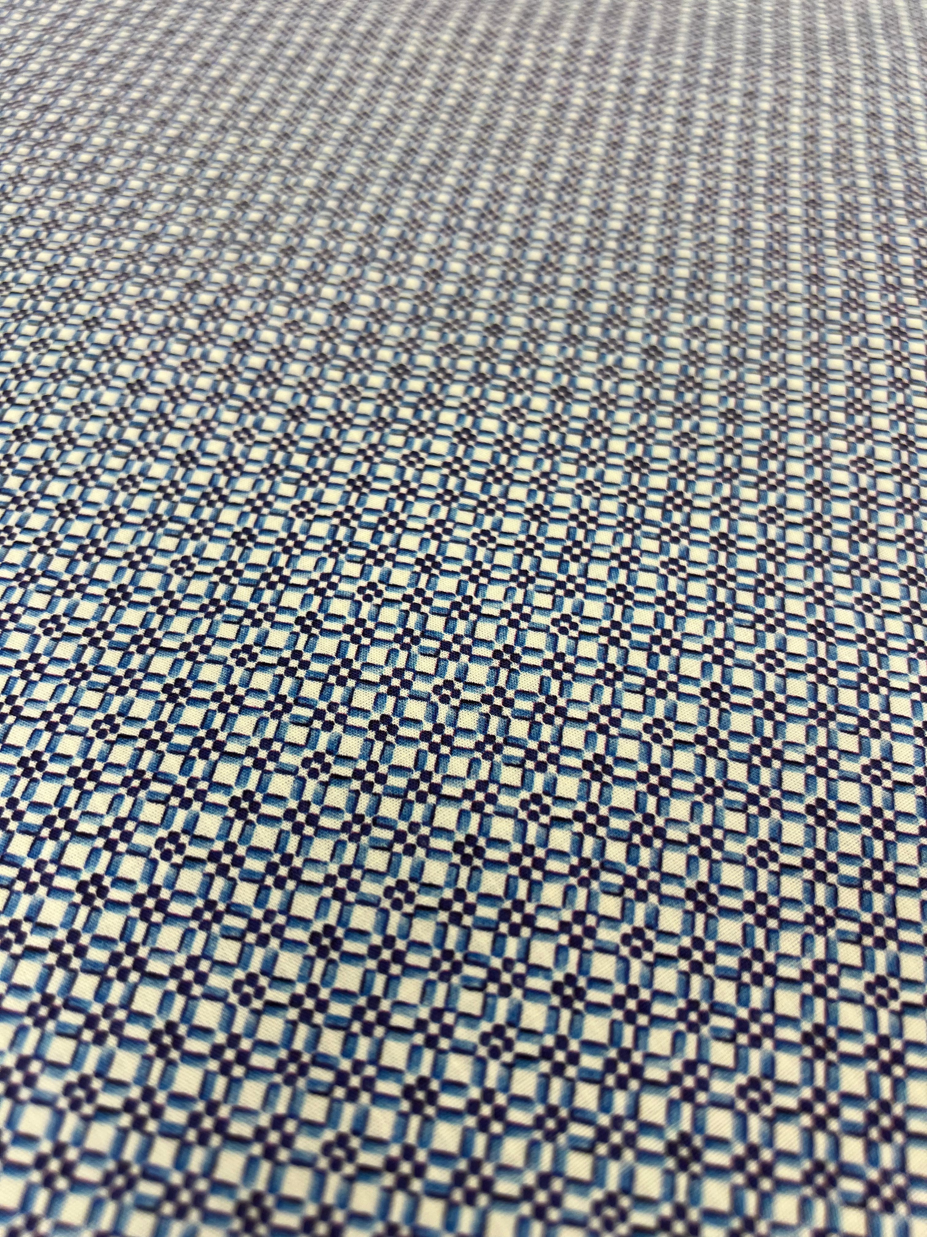 Azulejo Blauw - Poplin Katoen