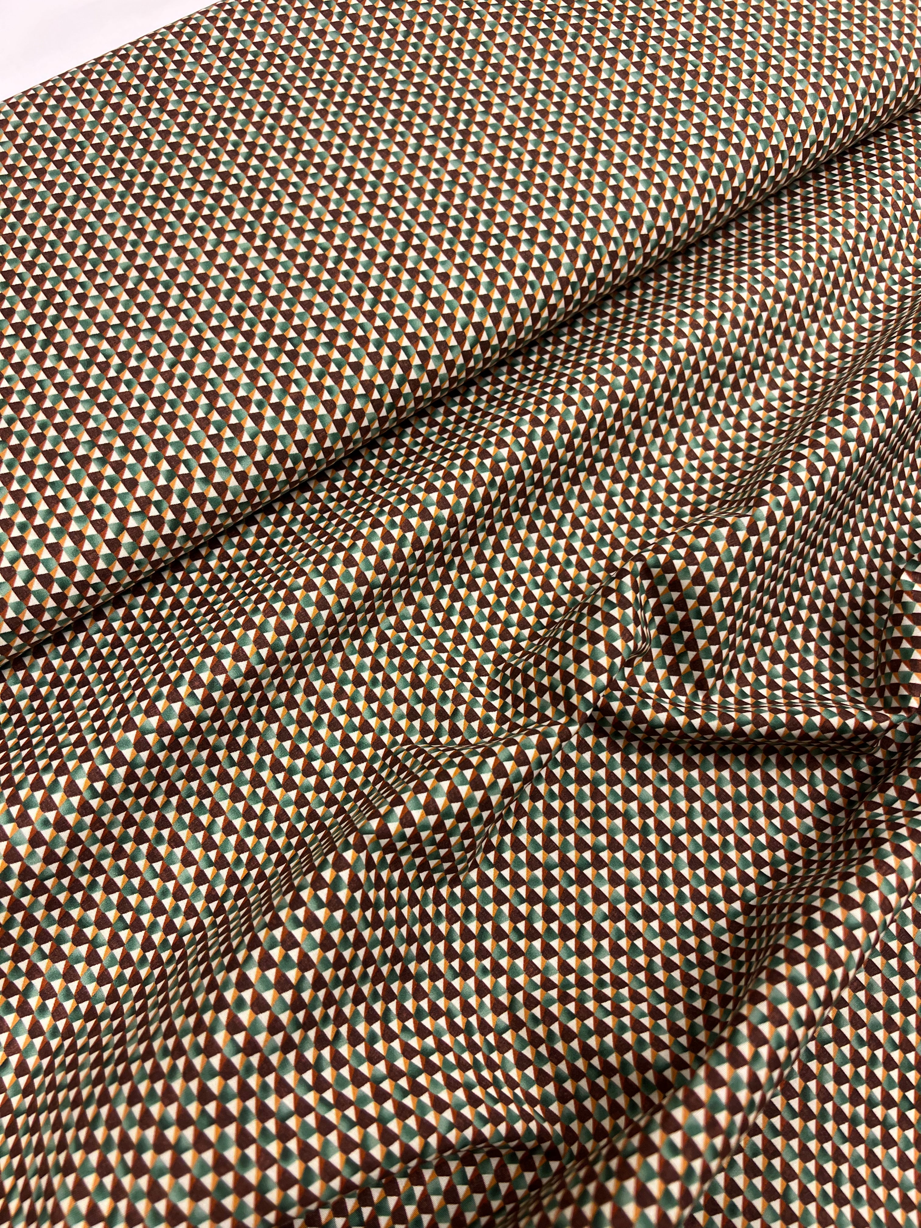 Mint & Amber Mosaic - Poplin Katoen