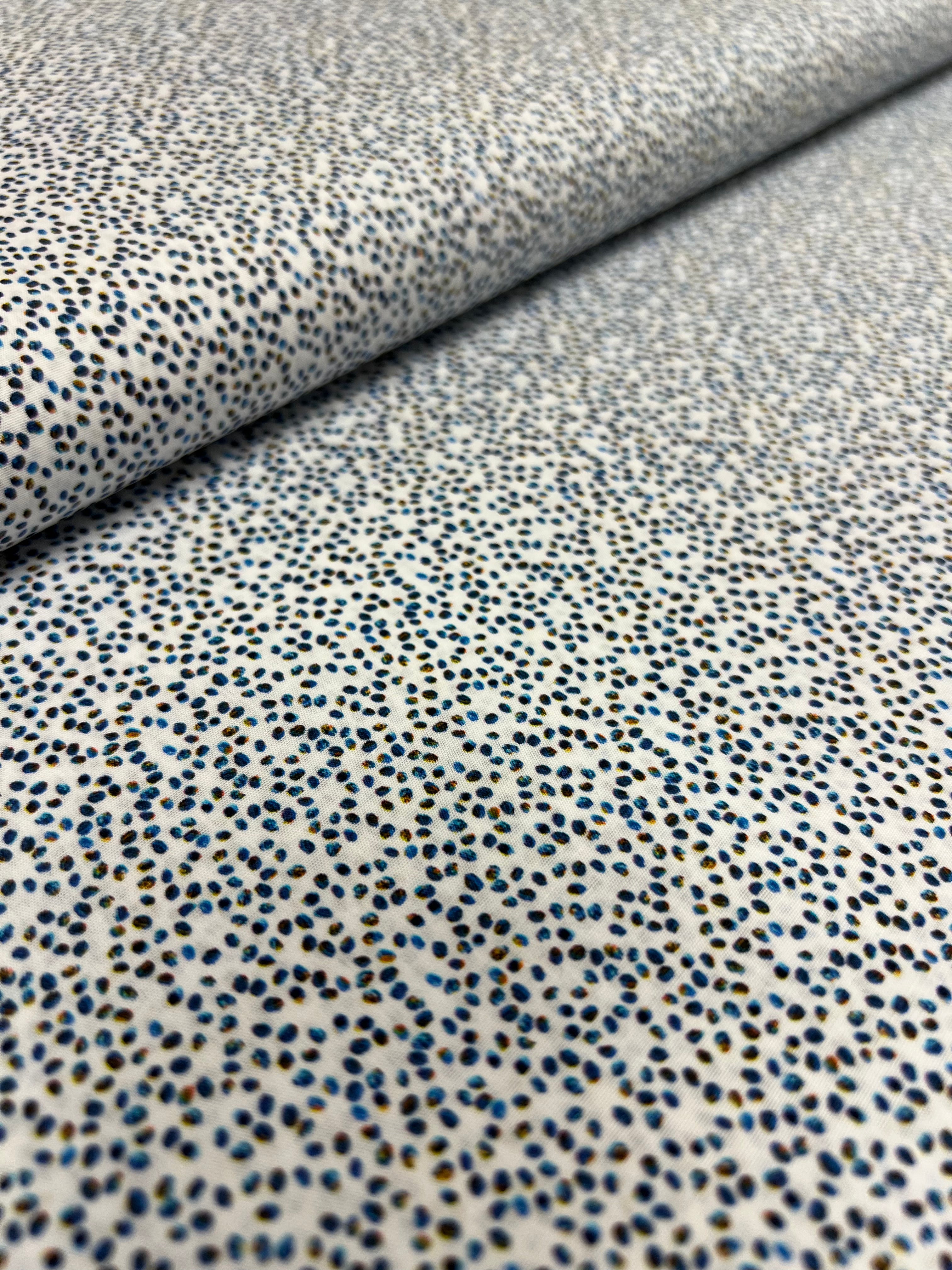 Pebbles Blue - Poplin Katoen