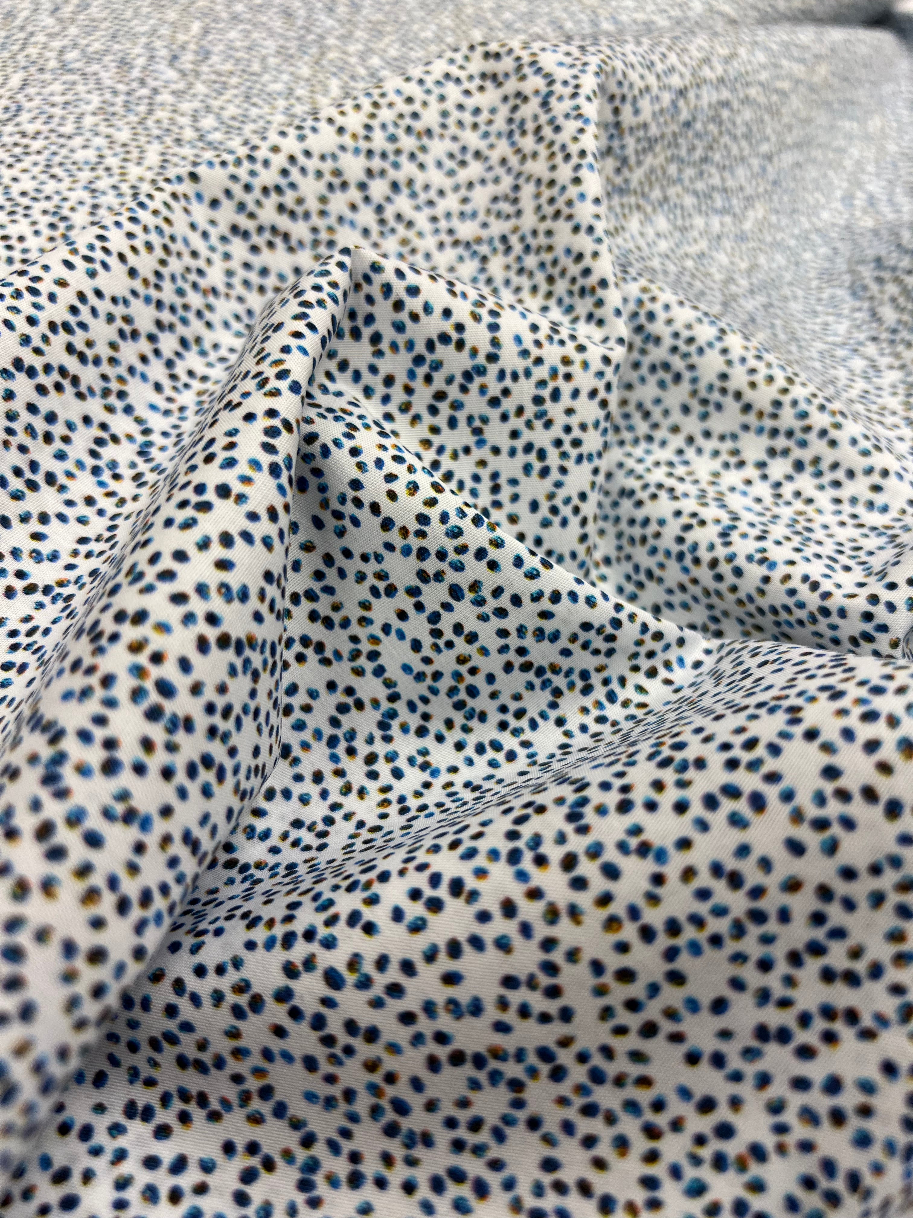 Pebbles Blue - Poplin Katoen
