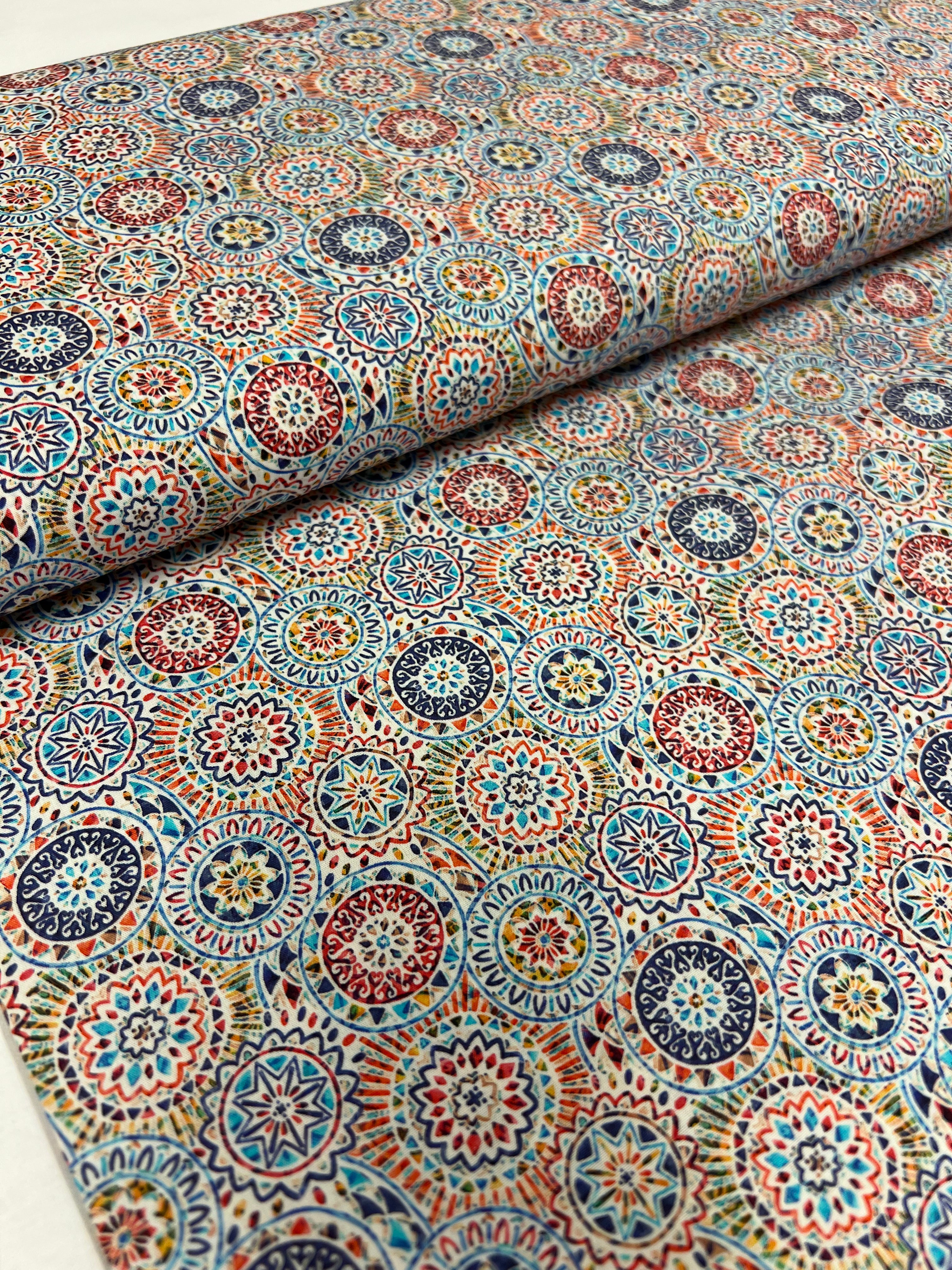 Mini Mandala Multicolor - Poplin Katoen