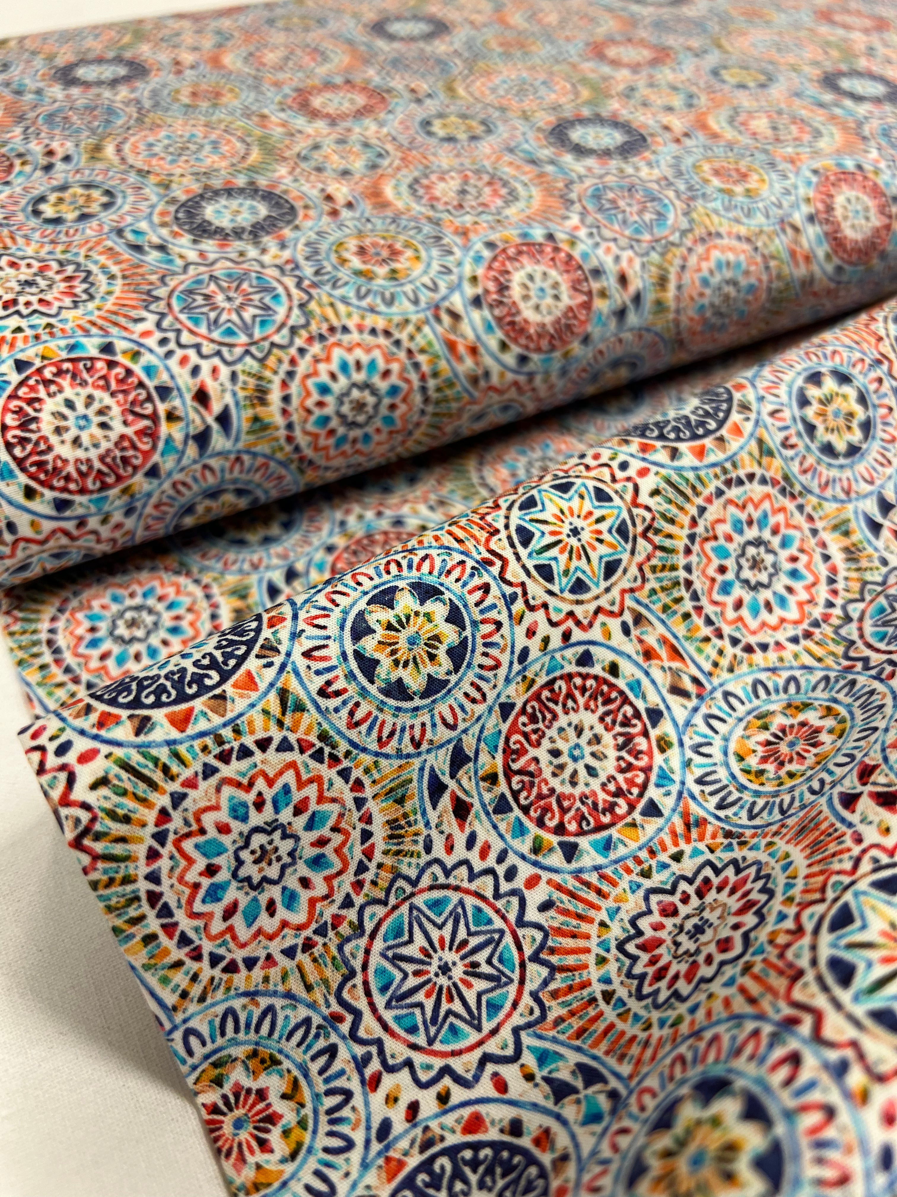 Mini Mandala Multicolor - Poplin Katoen