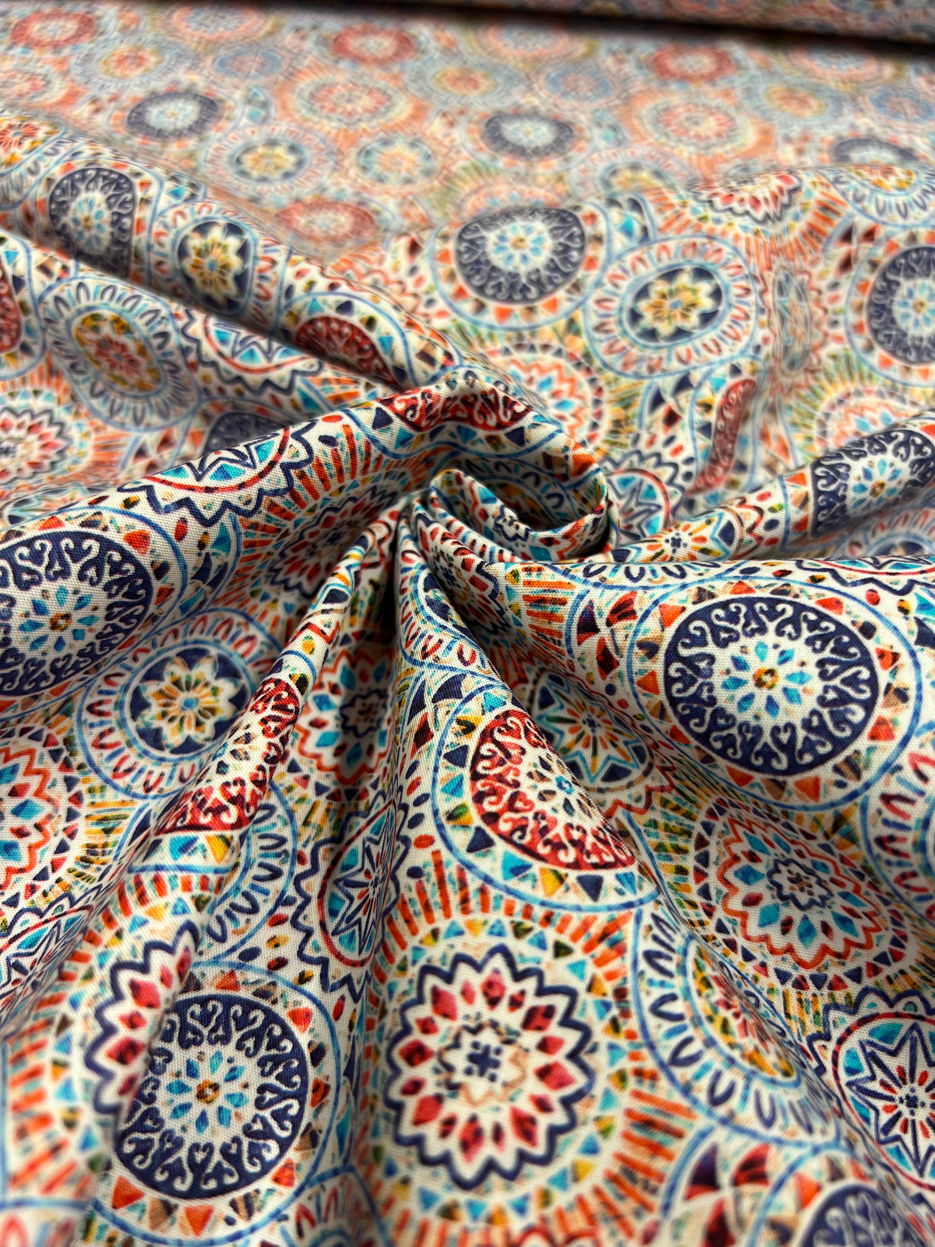 Mini Mandala Multicolor - Poplin Katoen
