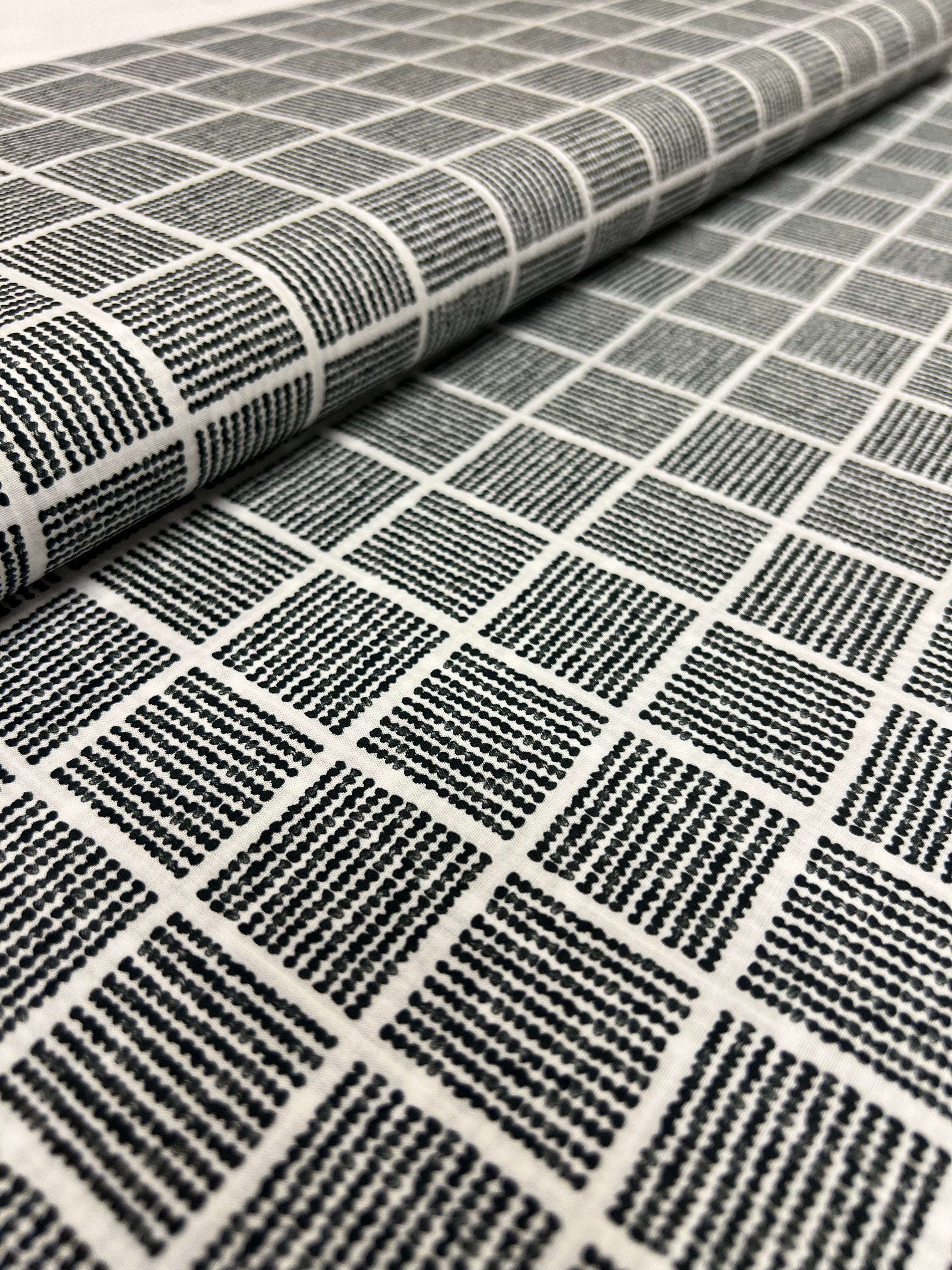 Matrix Black - Poplin Katoen
