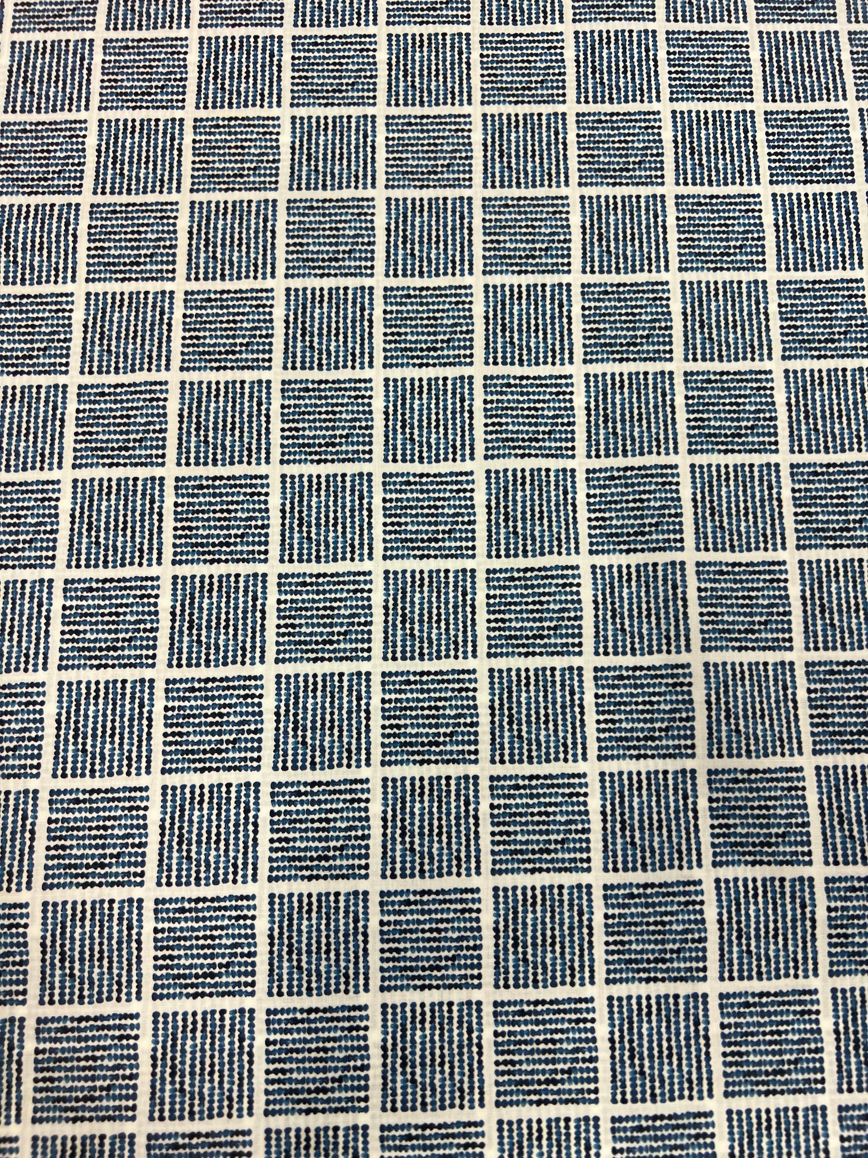 Matrix Blue - Poplin Katoen