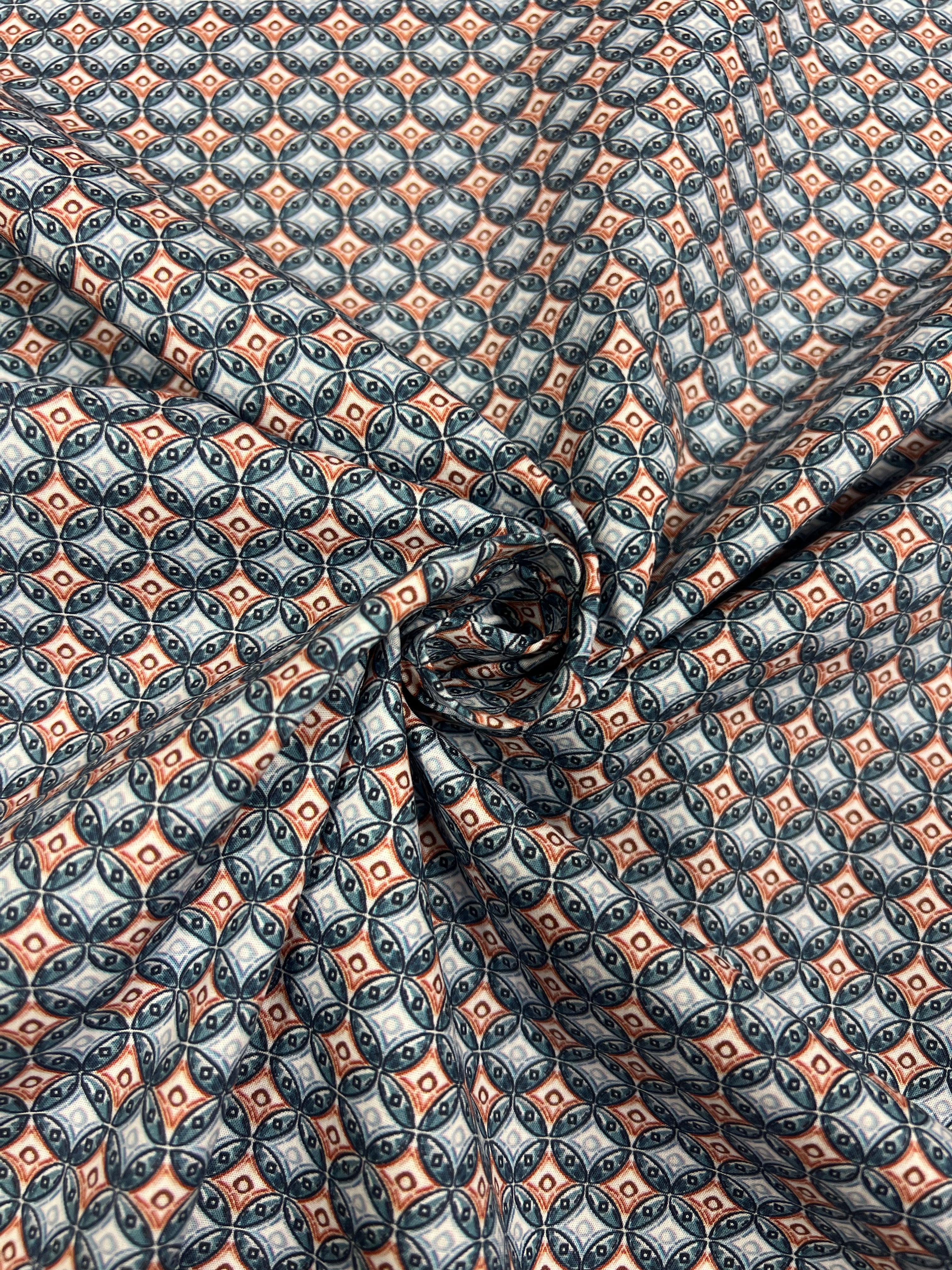 Queen of Diamonds Brique - Poplin Katoen