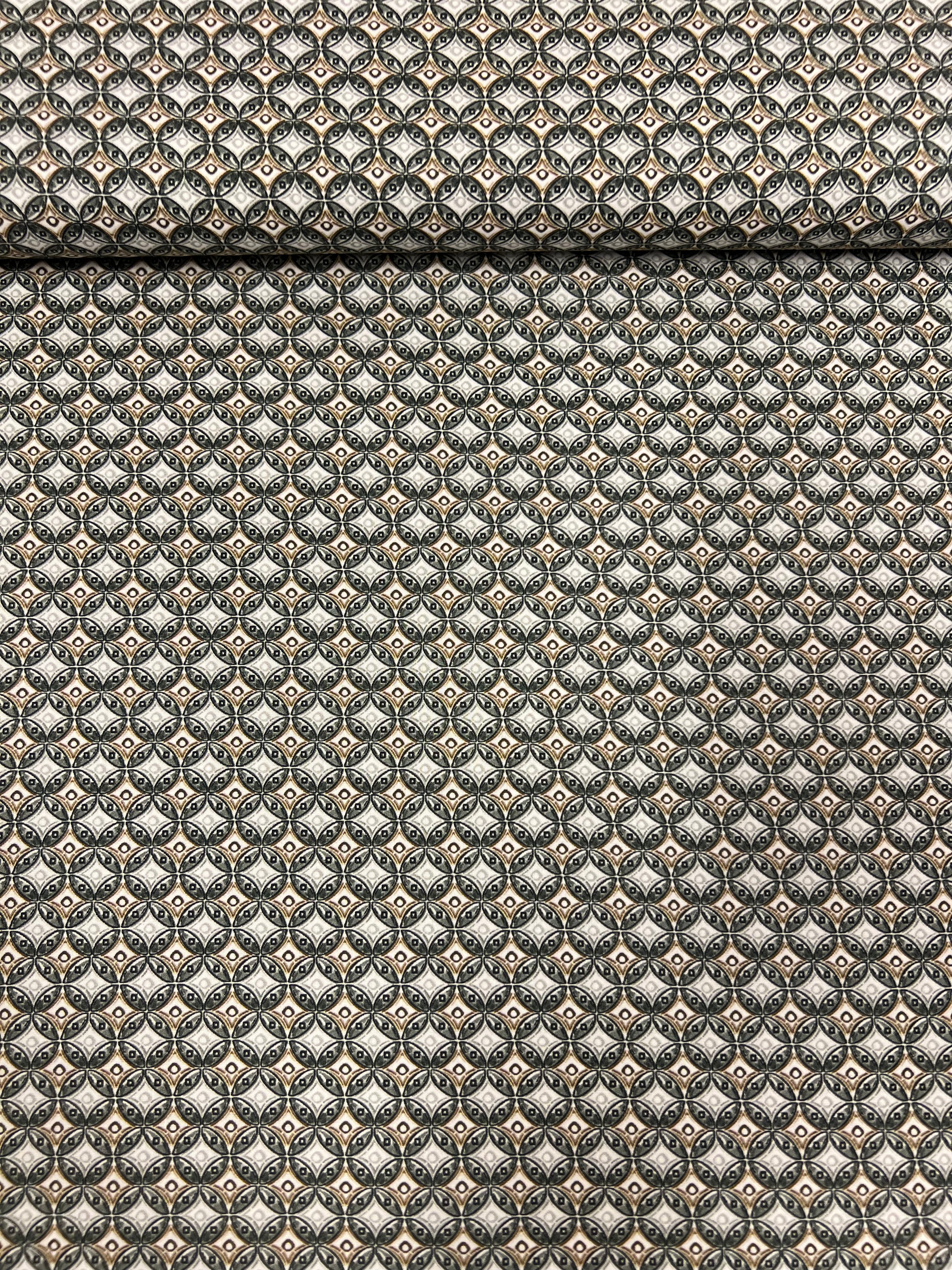 Queen of Diamonds Olive - Poplin Katoen