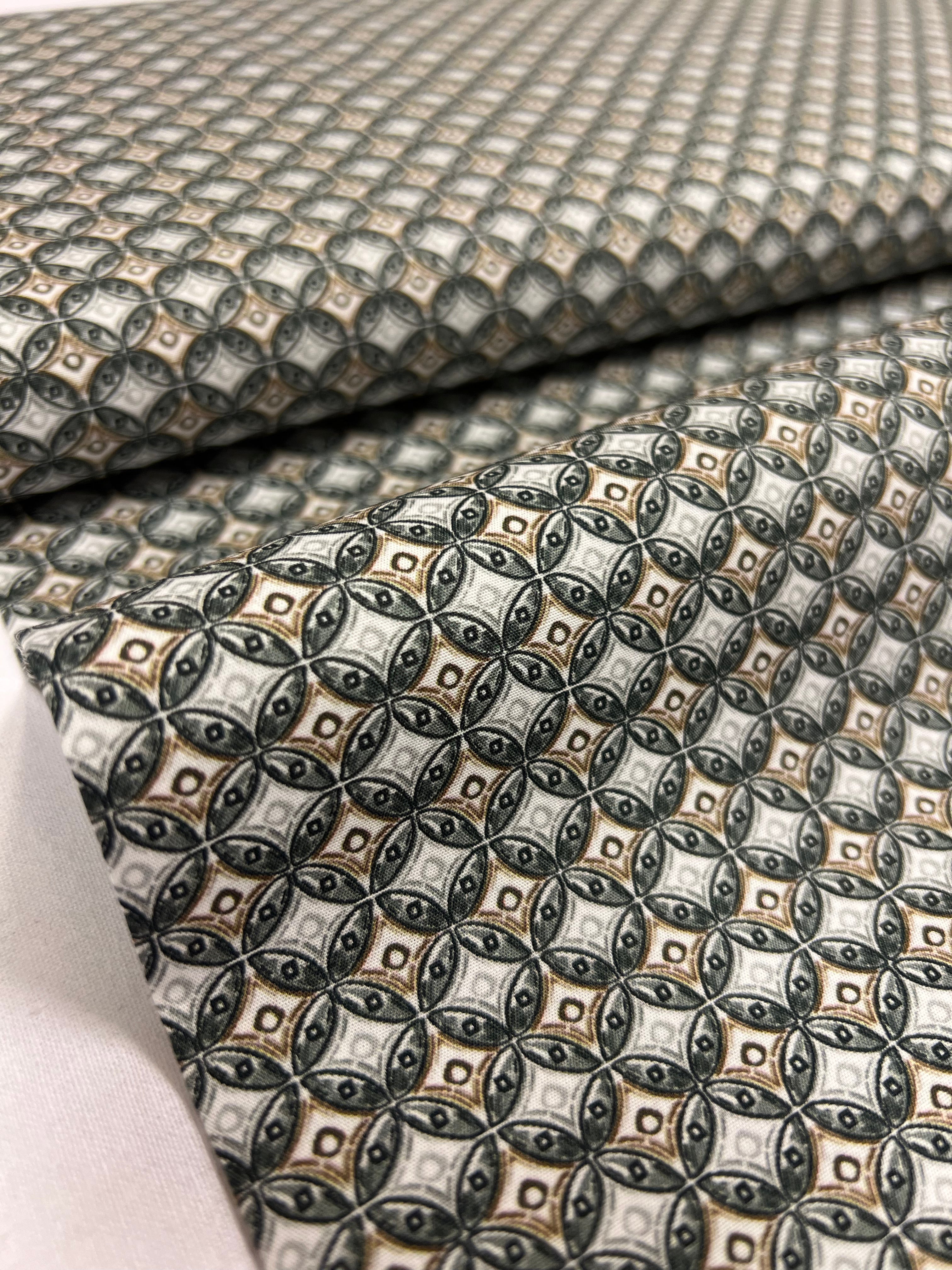 Queen of Diamonds Olive - Poplin Katoen