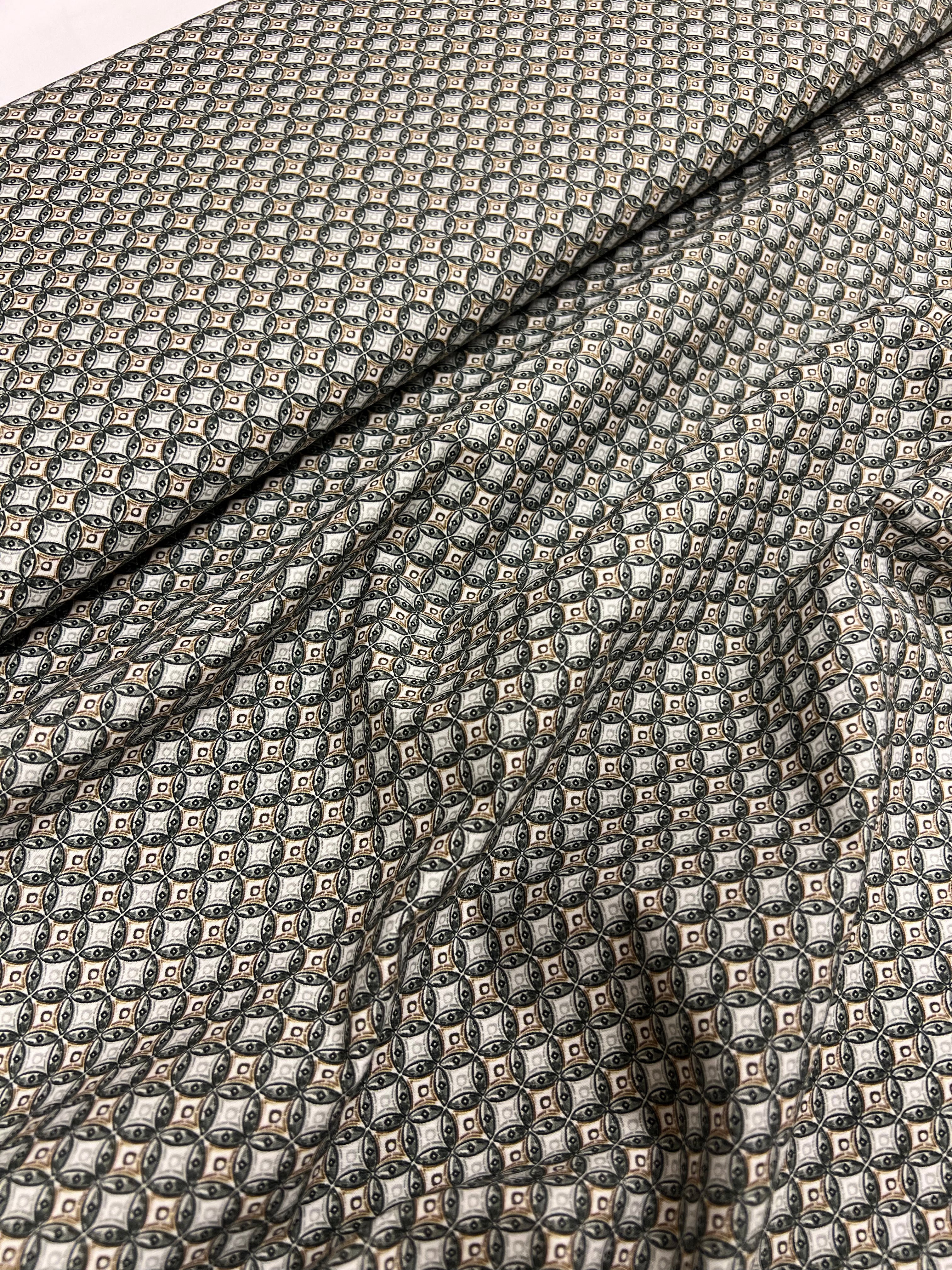 Queen of Diamonds Olive - Poplin Katoen