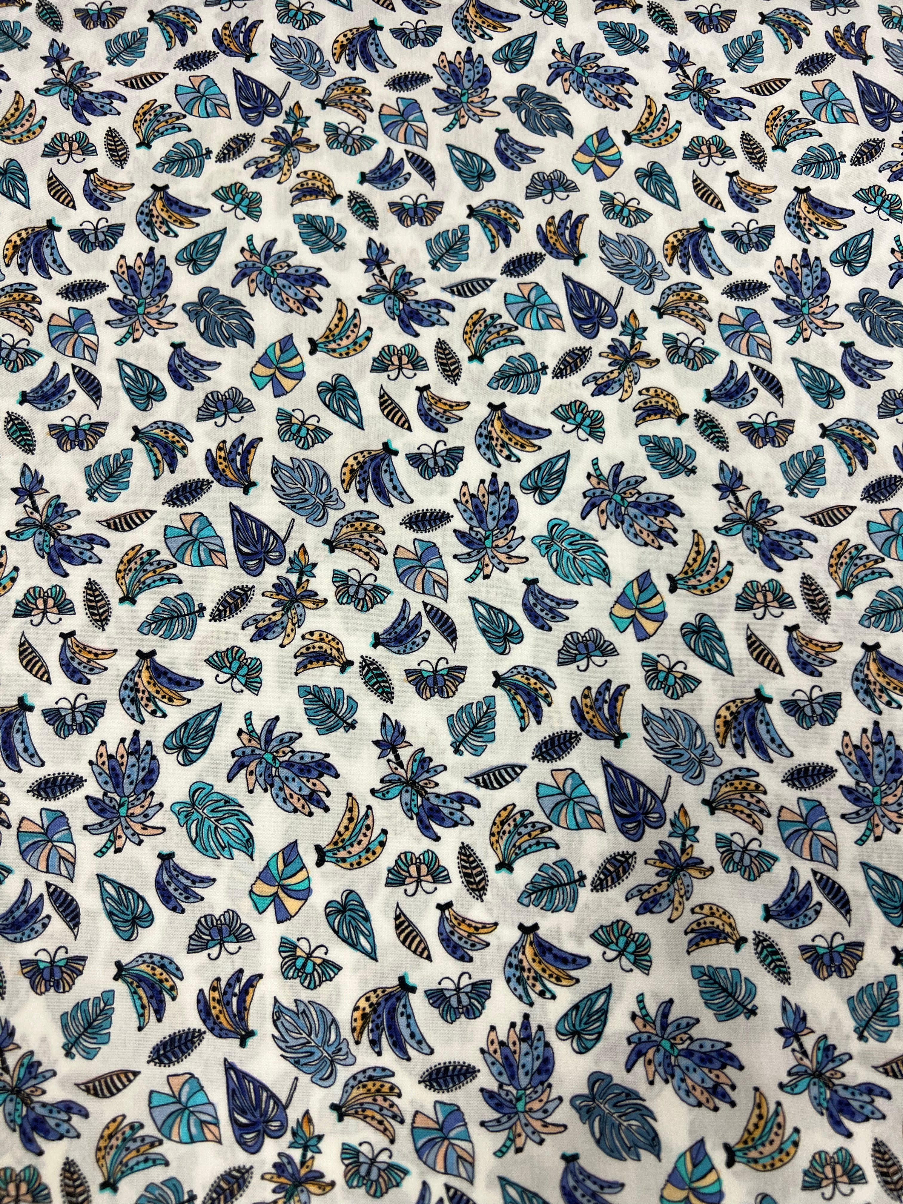 Jungle Jive Cobalt - Poplin Katoen