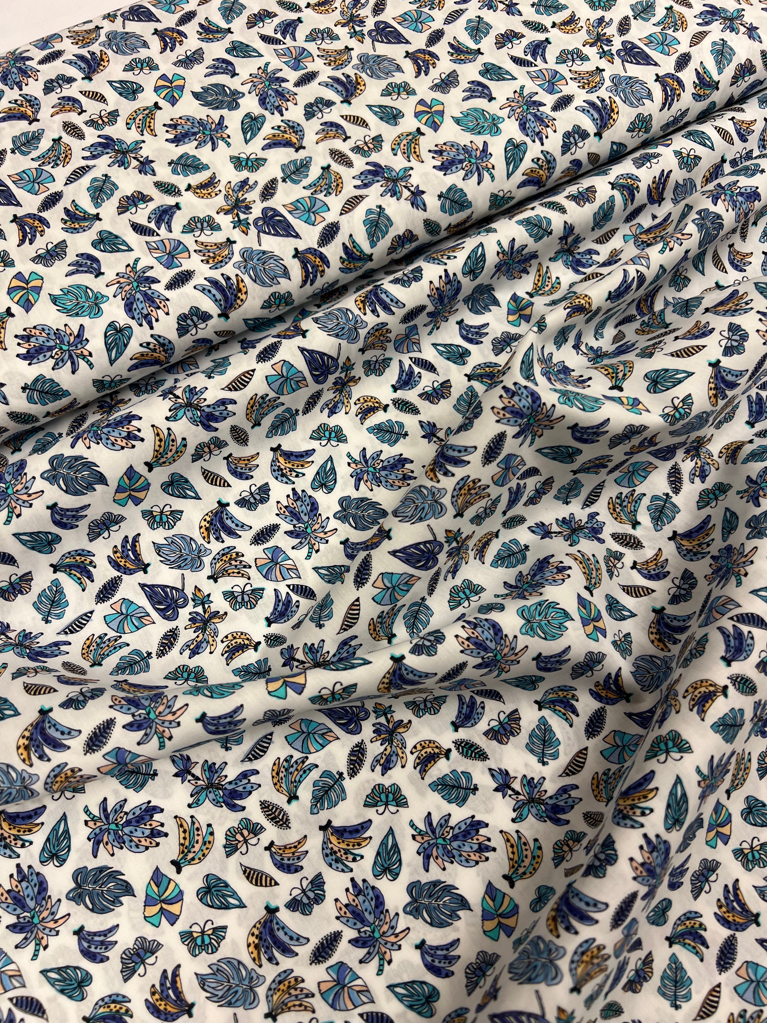 Jungle Jive Cobalt - Poplin Katoen