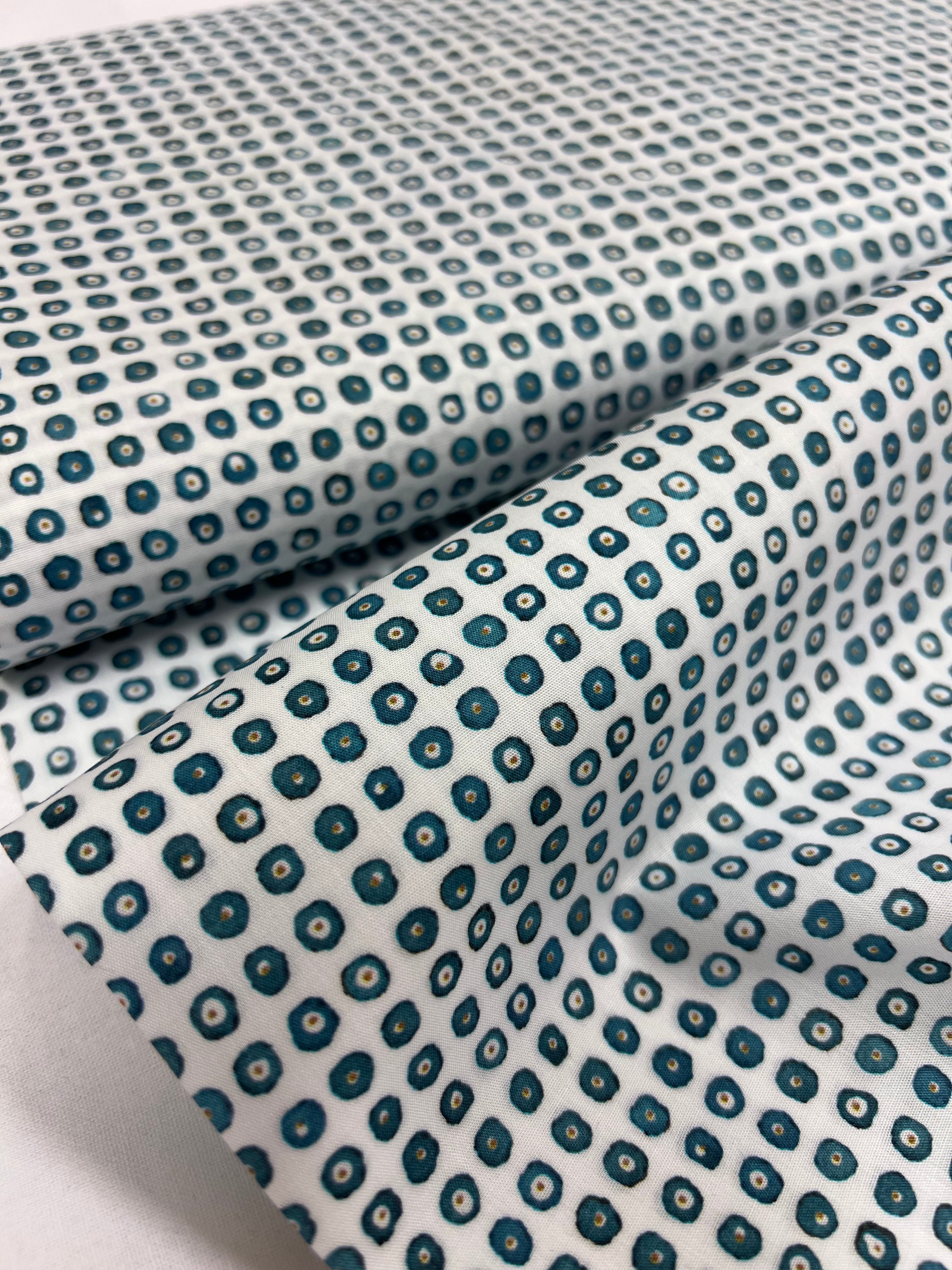 Deep Teal Eyes - Poplin Katoen